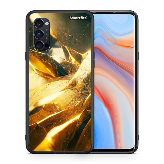 Θήκη Oppo Reno4 Pro 5G Real Gold από τη Smartfits με σχέδιο στο πίσω μέρος και μαύρο περίβλημα | Oppo Reno4 Pro 5G Real Gold case with colorful back and black bezels