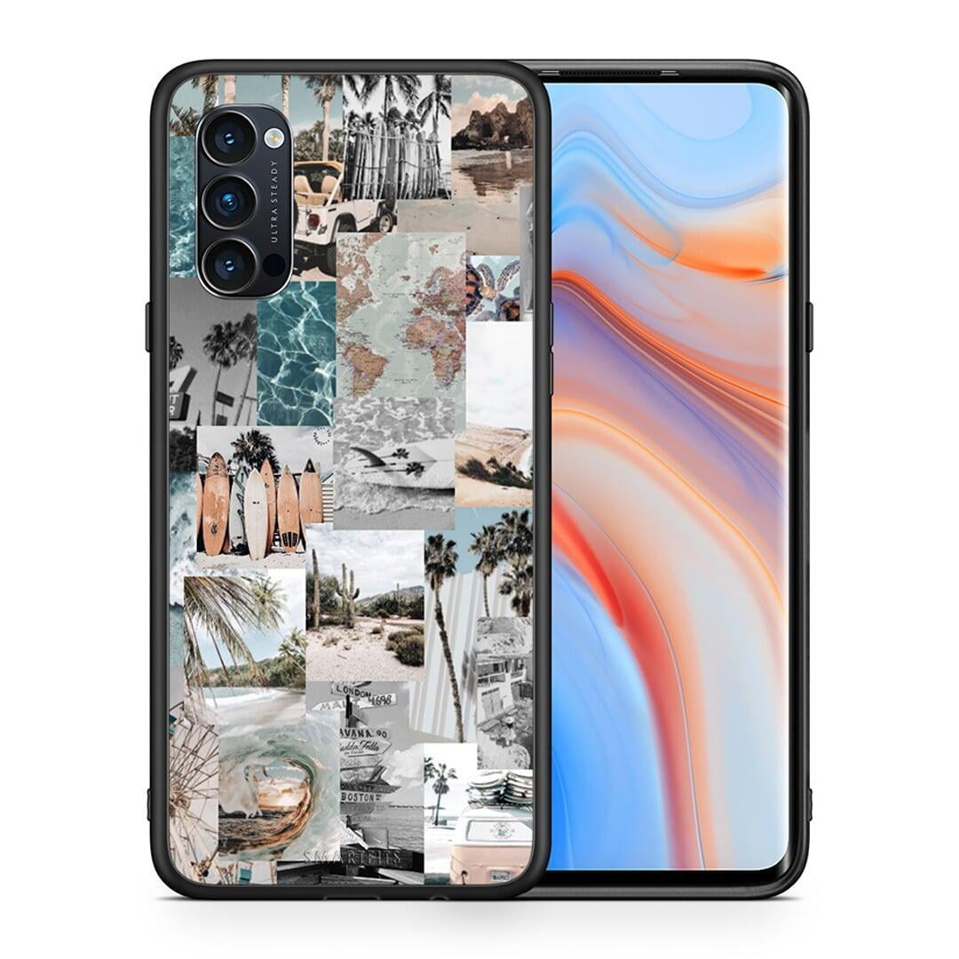 Θήκη Oppo Reno4 Pro 5G Retro Beach Life από τη Smartfits με σχέδιο στο πίσω μέρος και μαύρο περίβλημα | Oppo Reno4 Pro 5G Retro Beach Life case with colorful back and black bezels