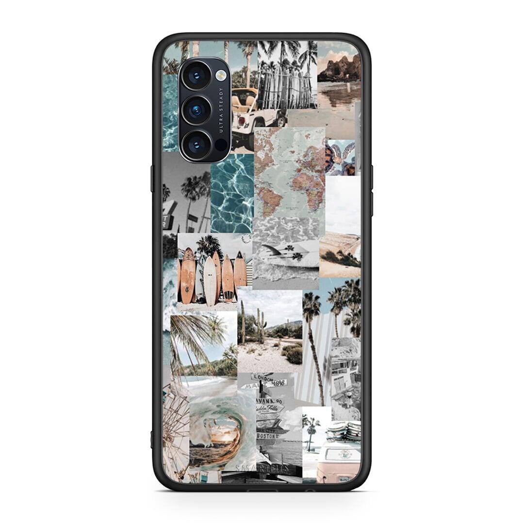 Oppo Reno4 Pro 5G Retro Beach Life Θήκη από τη Smartfits με σχέδιο στο πίσω μέρος και μαύρο περίβλημα | Smartphone case with colorful back and black bezels by Smartfits