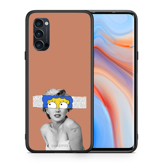 Θήκη Oppo Reno4 Pro 5G Sim Merilyn από τη Smartfits με σχέδιο στο πίσω μέρος και μαύρο περίβλημα | Oppo Reno4 Pro 5G Sim Merilyn case with colorful back and black bezels