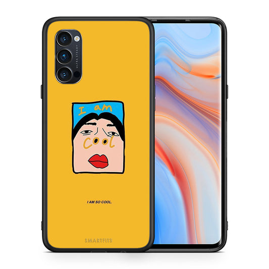 Θήκη Αγίου Βαλεντίνου Oppo Reno4 Pro 5G So Cool από τη Smartfits με σχέδιο στο πίσω μέρος και μαύρο περίβλημα | Oppo Reno4 Pro 5G So Cool case with colorful back and black bezels