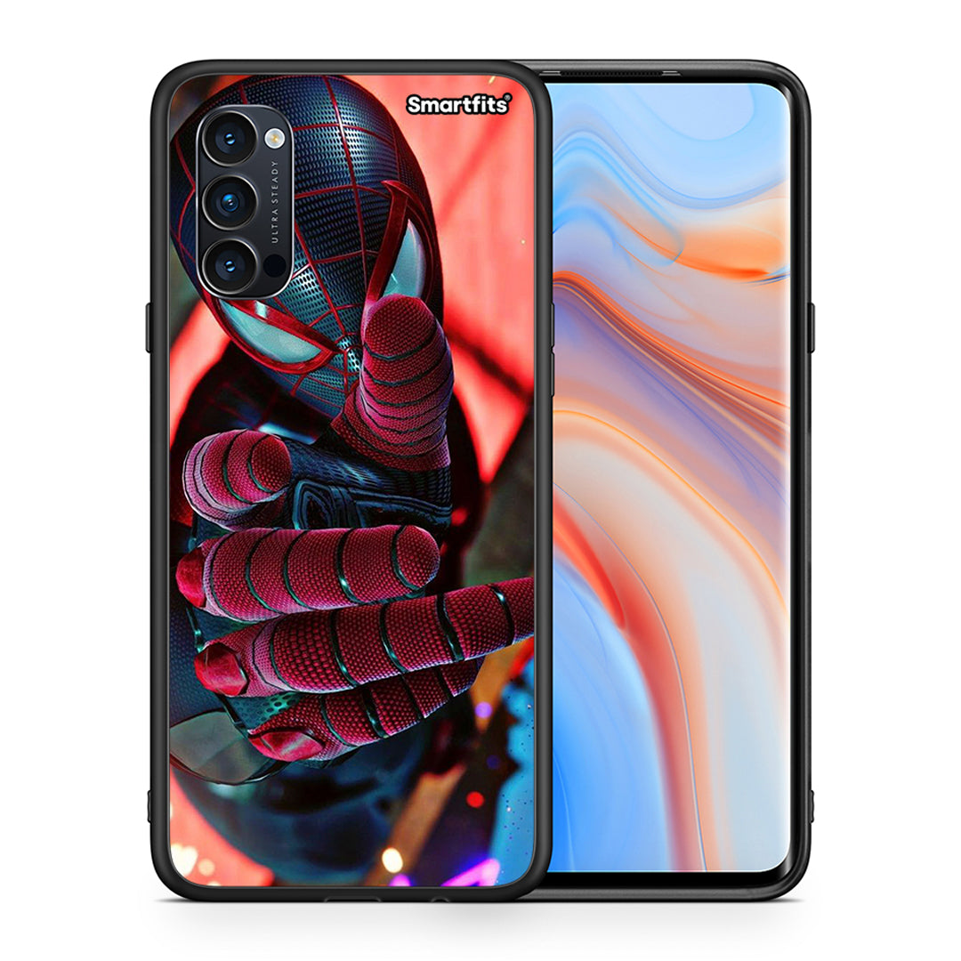 Θήκη Oppo Reno4 Pro 5G Spider Hand από τη Smartfits με σχέδιο στο πίσω μέρος και μαύρο περίβλημα | Oppo Reno4 Pro 5G Spider Hand case with colorful back and black bezels