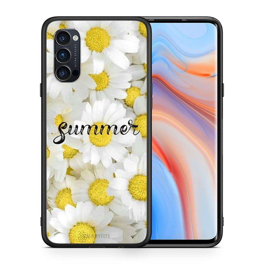 Θήκη Oppo Reno4 Pro 5G Summer Daisies από τη Smartfits με σχέδιο στο πίσω μέρος και μαύρο περίβλημα | Oppo Reno4 Pro 5G Summer Daisies case with colorful back and black bezels