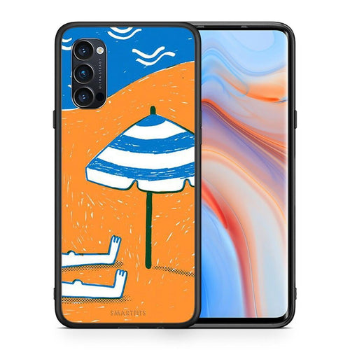Θήκη Oppo Reno4 Pro 5G Summering από τη Smartfits με σχέδιο στο πίσω μέρος και μαύρο περίβλημα | Oppo Reno4 Pro 5G Summering case with colorful back and black bezels