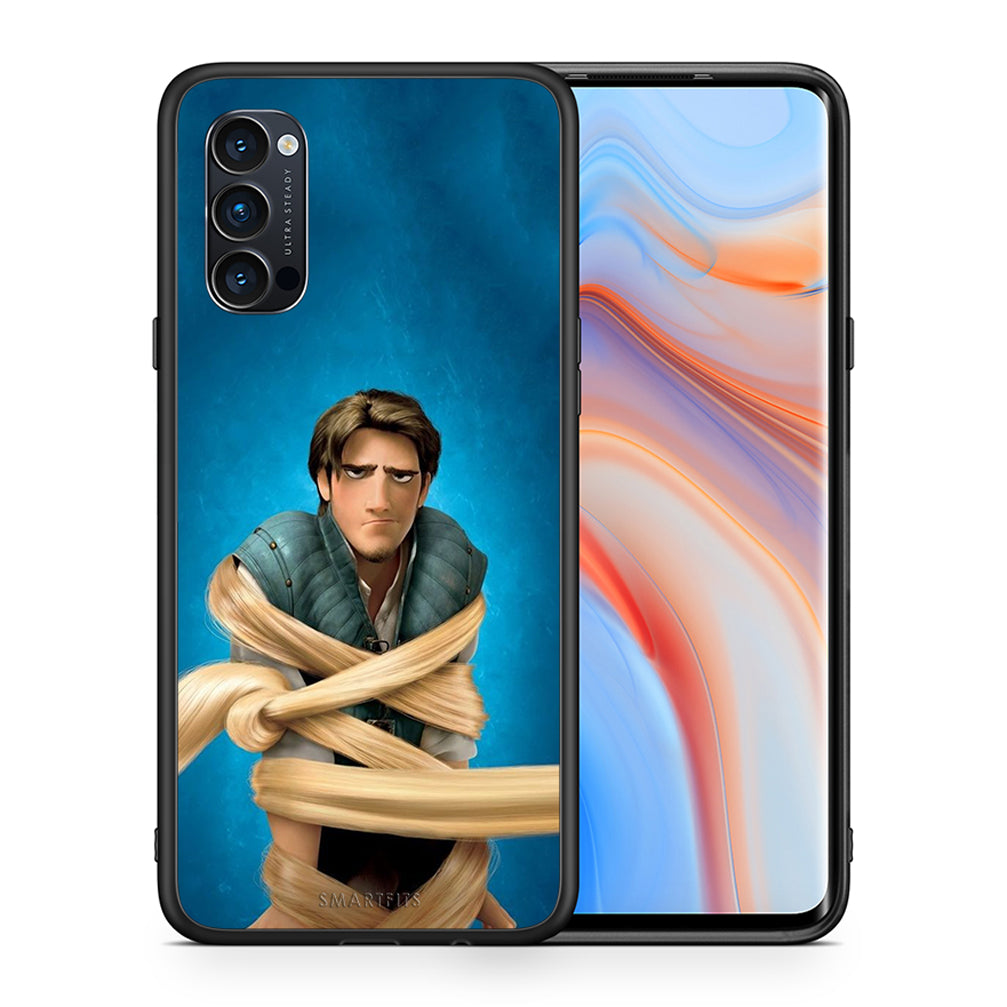 Θήκη Αγίου Βαλεντίνου Oppo Reno4 Pro 5G Tangled 1 από τη Smartfits με σχέδιο στο πίσω μέρος και μαύρο περίβλημα | Oppo Reno4 Pro 5G Tangled 1 case with colorful back and black bezels