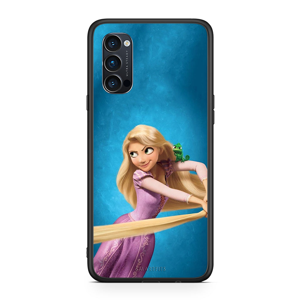 Oppo Reno4 Pro 5G Tangled 2 Θήκη Αγίου Βαλεντίνου από τη Smartfits με σχέδιο στο πίσω μέρος και μαύρο περίβλημα | Smartphone case with colorful back and black bezels by Smartfits