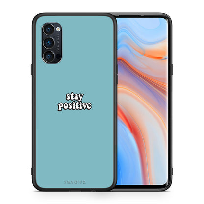 Θήκη Oppo Reno4 Pro 5G Positive Text από τη Smartfits με σχέδιο στο πίσω μέρος και μαύρο περίβλημα | Oppo Reno4 Pro 5G Positive Text case with colorful back and black bezels