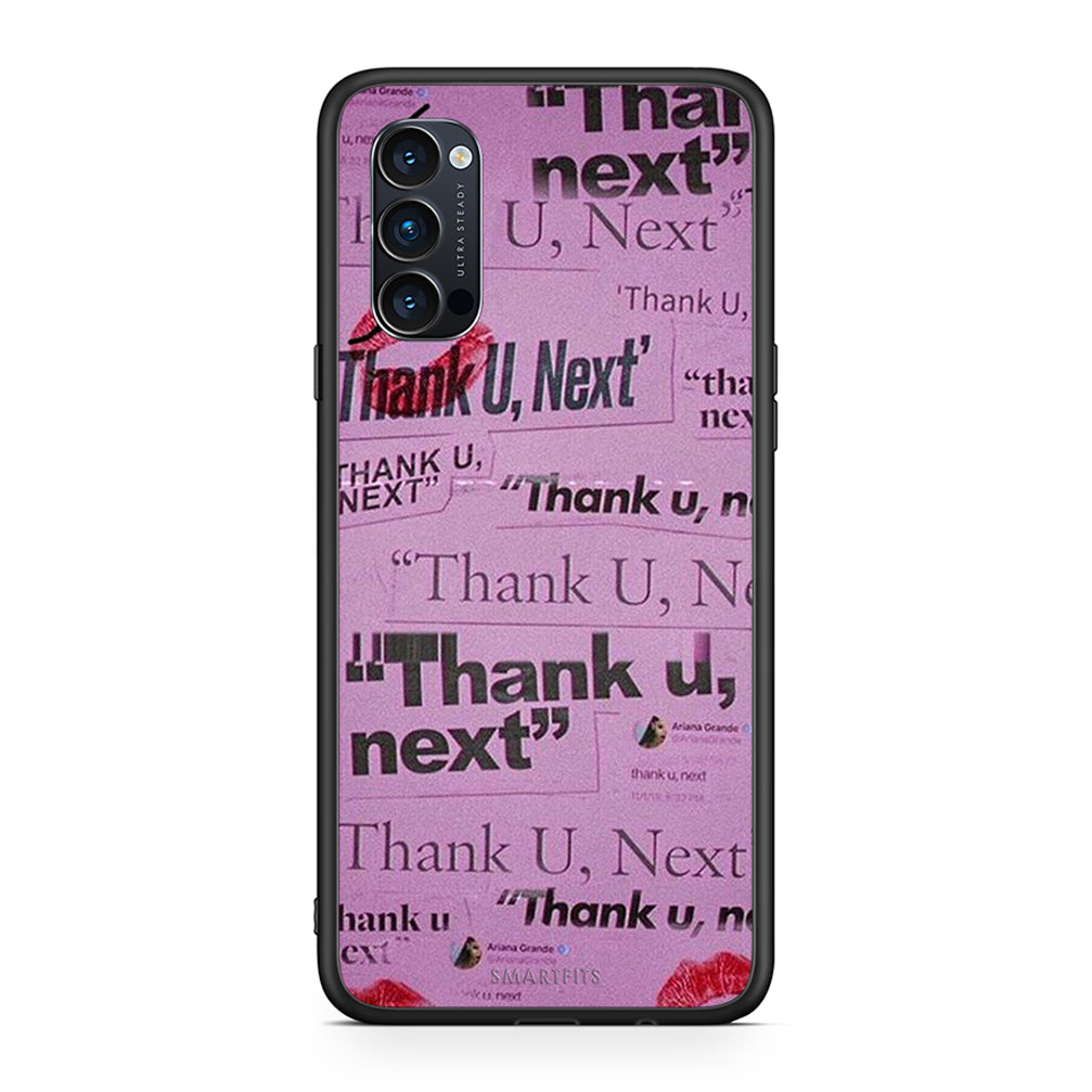 Oppo Reno4 Pro 5G Thank You Next Θήκη Αγίου Βαλεντίνου από τη Smartfits με σχέδιο στο πίσω μέρος και μαύρο περίβλημα | Smartphone case with colorful back and black bezels by Smartfits