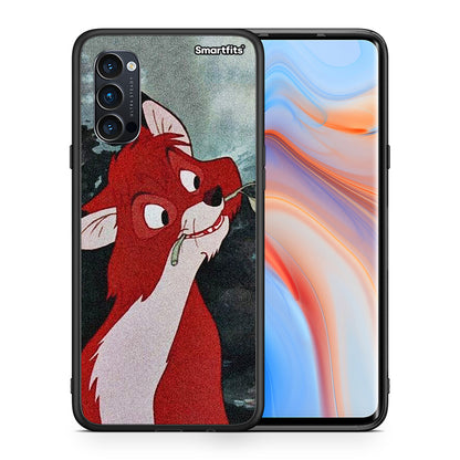 Θήκη Oppo Reno4 Pro 5G Tod And Vixey Love 1 από τη Smartfits με σχέδιο στο πίσω μέρος και μαύρο περίβλημα | Oppo Reno4 Pro 5G Tod And Vixey Love 1 case with colorful back and black bezels