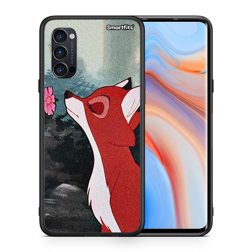 Θήκη Oppo Reno4 Pro 5G Tod And Vixey Love 2 από τη Smartfits με σχέδιο στο πίσω μέρος και μαύρο περίβλημα | Oppo Reno4 Pro 5G Tod And Vixey Love 2 case with colorful back and black bezels