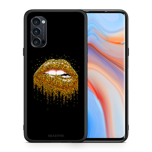 Θήκη Oppo Reno4 Pro 5G Golden Valentine από τη Smartfits με σχέδιο στο πίσω μέρος και μαύρο περίβλημα | Oppo Reno4 Pro 5G Golden Valentine case with colorful back and black bezels