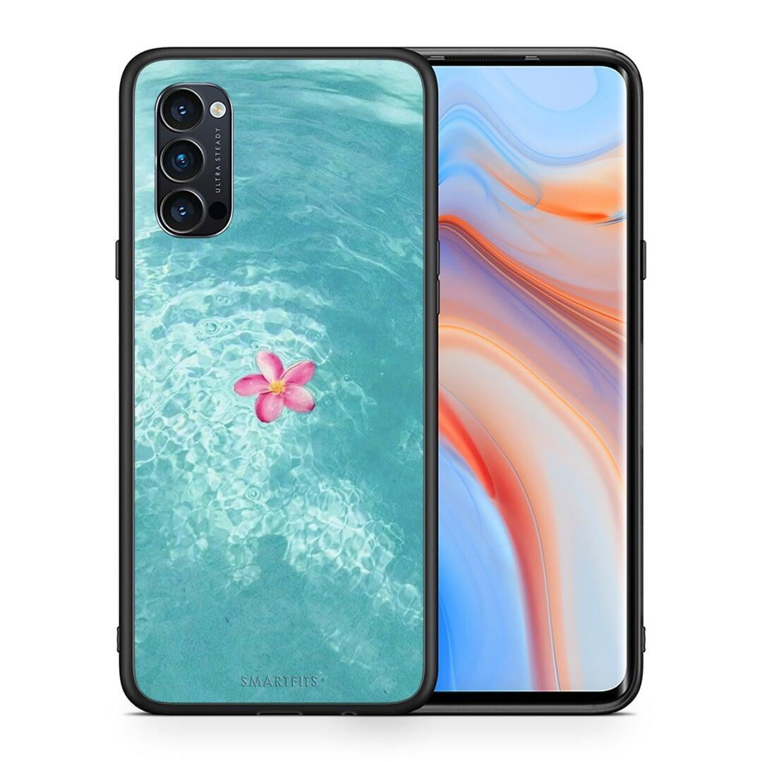 Θήκη Oppo Reno4 Pro 5G Water Flower από τη Smartfits με σχέδιο στο πίσω μέρος και μαύρο περίβλημα | Oppo Reno4 Pro 5G Water Flower case with colorful back and black bezels