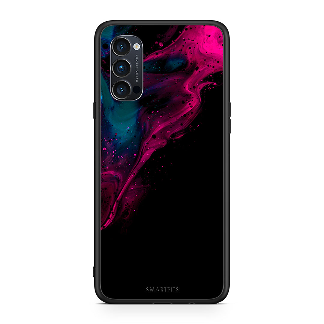 4 - Oppo Reno4 Pro 5G Pink Black Watercolor case, cover, bumper