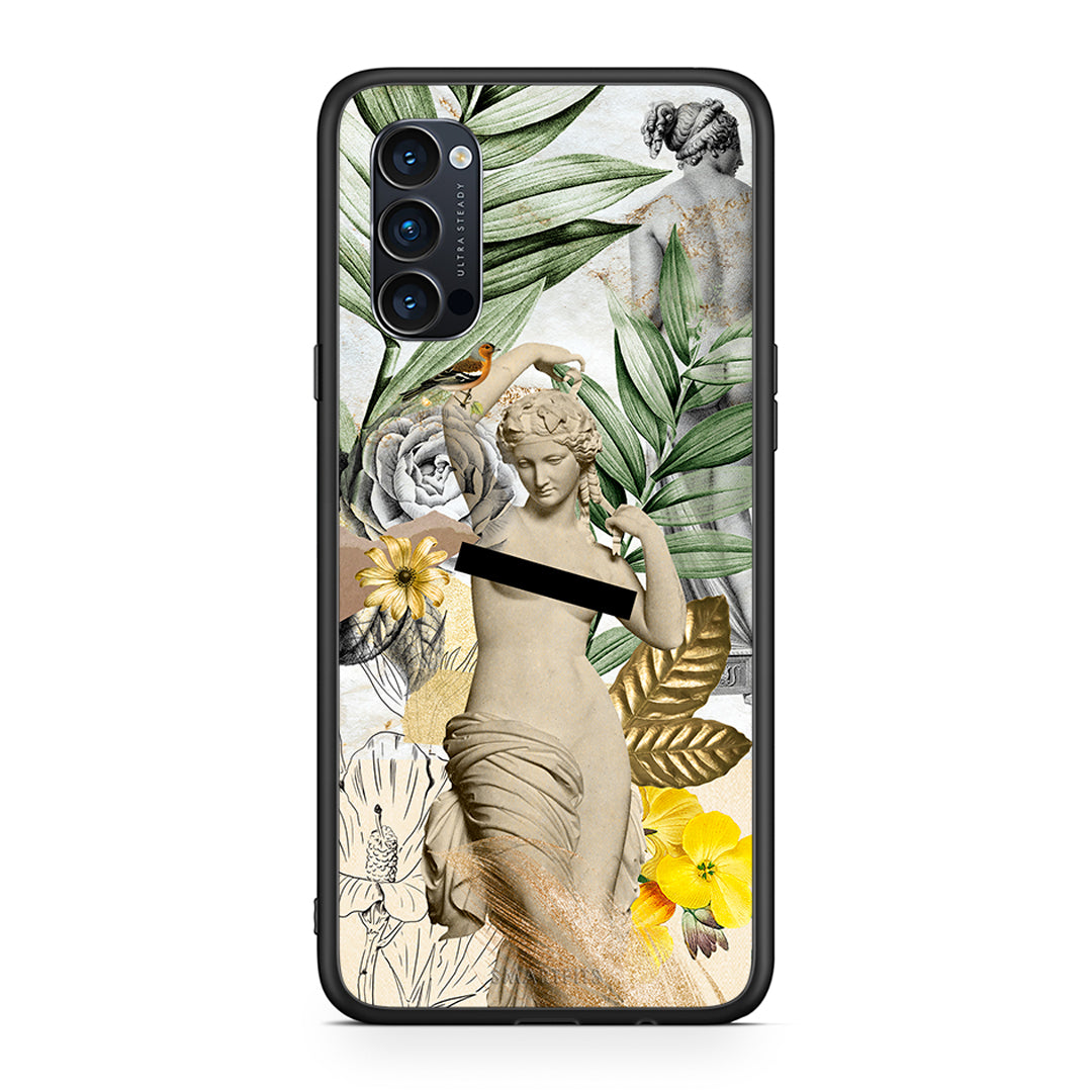 Oppo Reno4 Pro 5G Woman Statue θήκη από τη Smartfits με σχέδιο στο πίσω μέρος και μαύρο περίβλημα | Smartphone case with colorful back and black bezels by Smartfits
