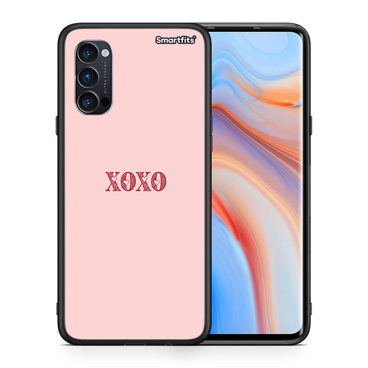 Θήκη Oppo Reno4 Pro 5G XOXO Love από τη Smartfits με σχέδιο στο πίσω μέρος και μαύρο περίβλημα | Oppo Reno4 Pro 5G XOXO Love case with colorful back and black bezels