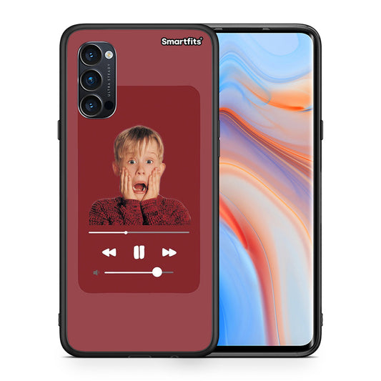Θήκη Oppo Reno4 Pro 5G Xmas Alone Music από τη Smartfits με σχέδιο στο πίσω μέρος και μαύρο περίβλημα | Oppo Reno4 Pro 5G Xmas Alone Music case with colorful back and black bezels