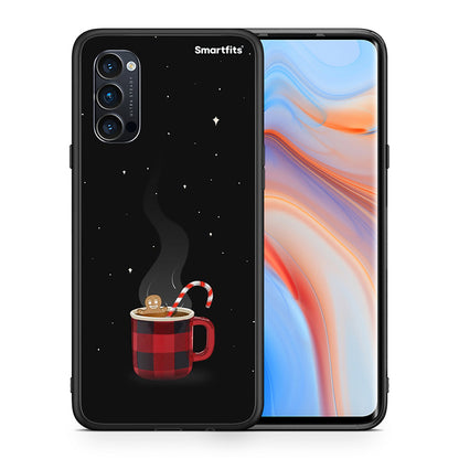 Θήκη Oppo Reno4 Pro 5G Xmas Bathing από τη Smartfits με σχέδιο στο πίσω μέρος και μαύρο περίβλημα | Oppo Reno4 Pro 5G Xmas Bathing case with colorful back and black bezels