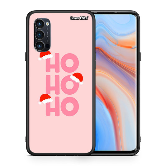 Θήκη Oppo Reno4 Pro 5G Xmas Ho Ho Ho από τη Smartfits με σχέδιο στο πίσω μέρος και μαύρο περίβλημα | Oppo Reno4 Pro 5G Xmas Ho Ho Ho case with colorful back and black bezels