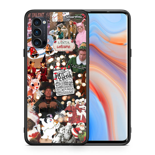 Θήκη Oppo Reno4 Pro 5G Xmas Movies από τη Smartfits με σχέδιο στο πίσω μέρος και μαύρο περίβλημα | Oppo Reno4 Pro 5G Xmas Movies case with colorful back and black bezels