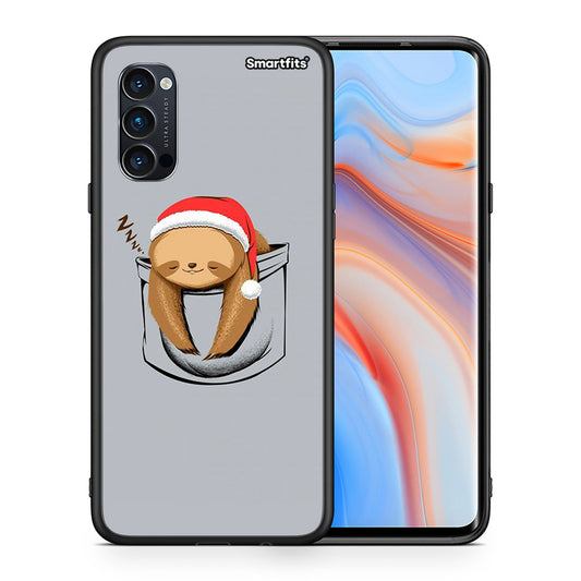 Θήκη Oppo Reno4 Pro 5G Xmas Zzzz από τη Smartfits με σχέδιο στο πίσω μέρος και μαύρο περίβλημα | Oppo Reno4 Pro 5G Xmas Zzzz case with colorful back and black bezels