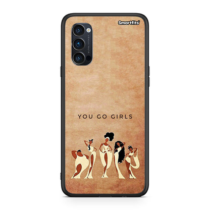 Oppo Reno4 Pro 5G You Go Girl θήκη από τη Smartfits με σχέδιο στο πίσω μέρος και μαύρο περίβλημα | Smartphone case with colorful back and black bezels by Smartfits
