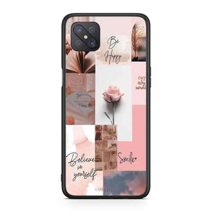 Oppo Reno4 Z 5G Aesthetic Collage θήκη από τη Smartfits με σχέδιο στο πίσω μέρος και μαύρο περίβλημα | Smartphone case with colorful back and black bezels by Smartfits