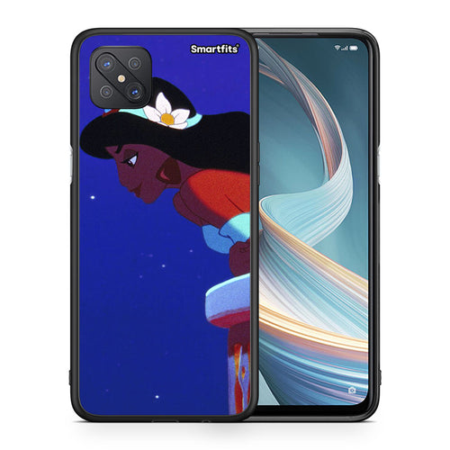 Θήκη Oppo Reno4 Z 5G Alladin And Jasmine Love 2 από τη Smartfits με σχέδιο στο πίσω μέρος και μαύρο περίβλημα | Oppo Reno4 Z 5G Alladin And Jasmine Love 2 case with colorful back and black bezels