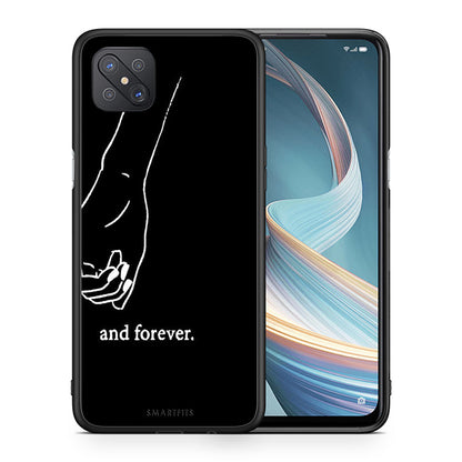 Θήκη Αγίου Βαλεντίνου Oppo Reno4 Z 5G Always & Forever 2 από τη Smartfits με σχέδιο στο πίσω μέρος και μαύρο περίβλημα | Oppo Reno4 Z 5G Always & Forever 2 case with colorful back and black bezels