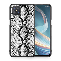 Thumbnail for Θήκη Oppo Reno4 Z 5G White Snake Animal από τη Smartfits με σχέδιο στο πίσω μέρος και μαύρο περίβλημα | Oppo Reno4 Z 5G White Snake Animal case with colorful back and black bezels