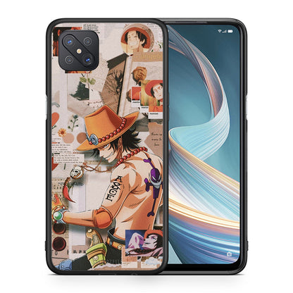 Θήκη Oppo Reno4 Z 5G Anime Collage από τη Smartfits με σχέδιο στο πίσω μέρος και μαύρο περίβλημα | Oppo Reno4 Z 5G Anime Collage case with colorful back and black bezels