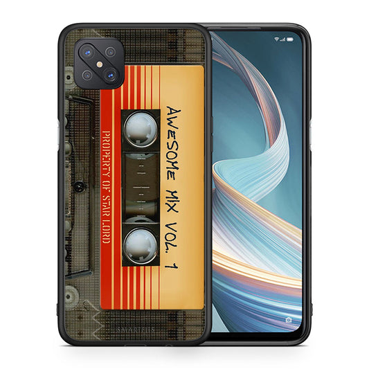 Θήκη Oppo Reno4 Z 5G Awesome Mix από τη Smartfits με σχέδιο στο πίσω μέρος και μαύρο περίβλημα | Oppo Reno4 Z 5G Awesome Mix case with colorful back and black bezels