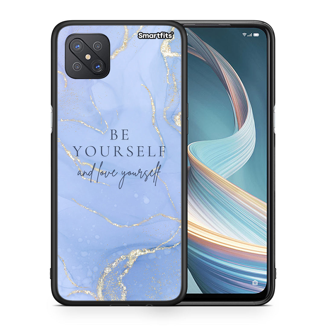 Θήκη Oppo Reno4 Z 5G Be Yourself από τη Smartfits με σχέδιο στο πίσω μέρος και μαύρο περίβλημα | Oppo Reno4 Z 5G Be Yourself case with colorful back and black bezels