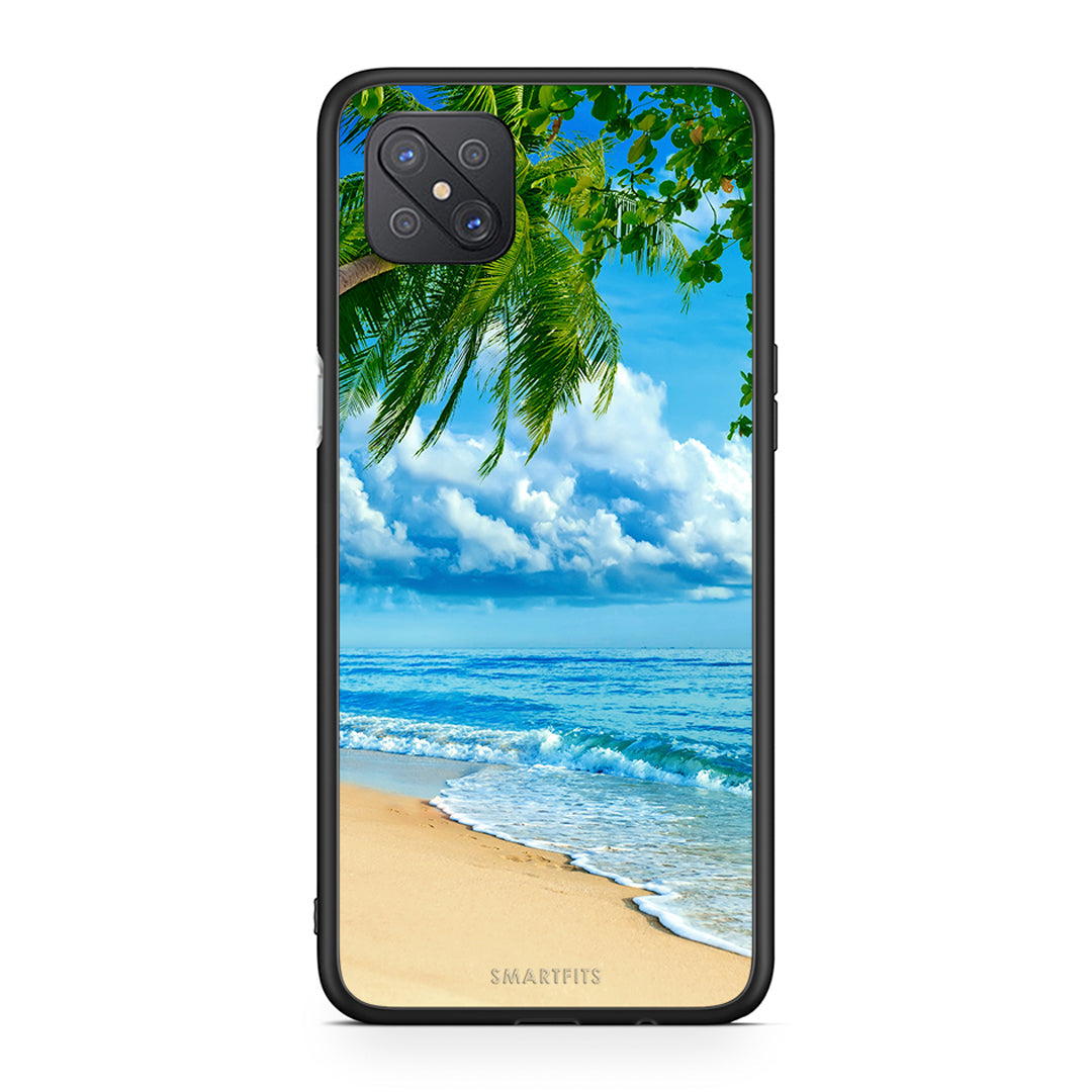 Oppo Reno4 Z 5G Beautiful Beach θήκη από τη Smartfits με σχέδιο στο πίσω μέρος και μαύρο περίβλημα | Smartphone case with colorful back and black bezels by Smartfits