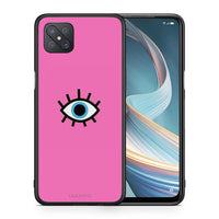 Thumbnail for Θήκη Oppo Reno4 Z 5G Blue Eye Pink από τη Smartfits με σχέδιο στο πίσω μέρος και μαύρο περίβλημα | Oppo Reno4 Z 5G Blue Eye Pink case with colorful back and black bezels
