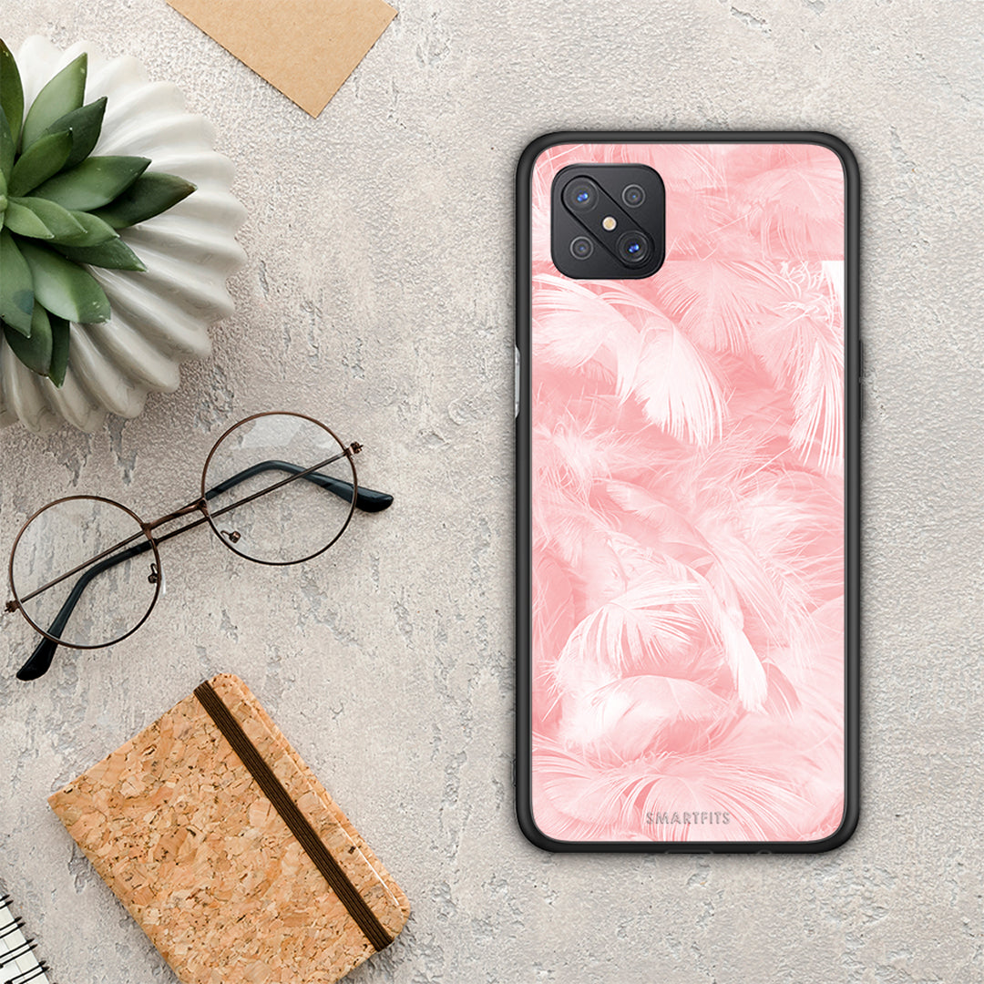 Boho Pink Feather - Oppo Reno4 Z 5G / A92s θήκη