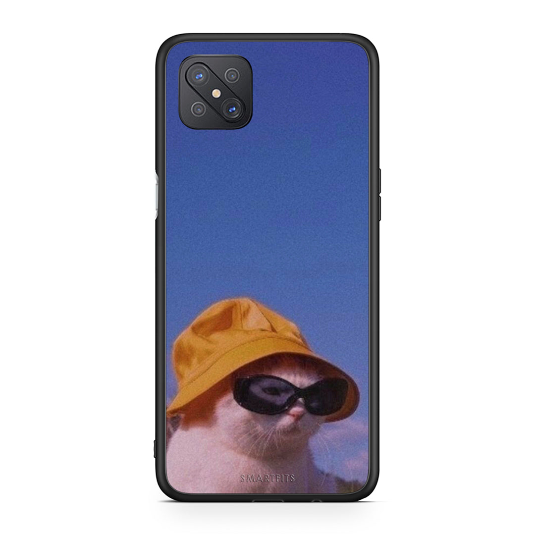 Oppo Reno4 Z 5G Cat Diva θήκη από τη Smartfits με σχέδιο στο πίσω μέρος και μαύρο περίβλημα | Smartphone case with colorful back and black bezels by Smartfits