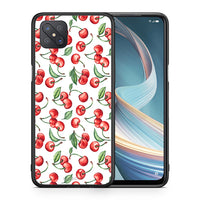 Thumbnail for Θήκη Oppo Reno4 Z 5G Cherry Summer από τη Smartfits με σχέδιο στο πίσω μέρος και μαύρο περίβλημα | Oppo Reno4 Z 5G Cherry Summer case with colorful back and black bezels