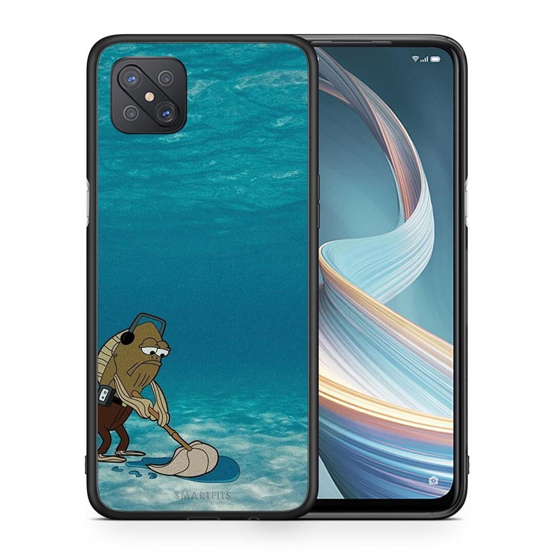 Θήκη Oppo Reno4 Z 5G Clean The Ocean από τη Smartfits με σχέδιο στο πίσω μέρος και μαύρο περίβλημα | Oppo Reno4 Z 5G Clean The Ocean case with colorful back and black bezels