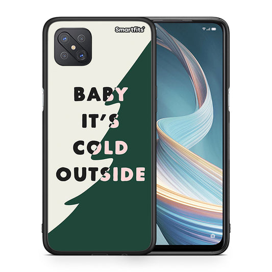 Θήκη Oppo Reno4 Z 5G Cold Outside από τη Smartfits με σχέδιο στο πίσω μέρος και μαύρο περίβλημα | Oppo Reno4 Z 5G Cold Outside case with colorful back and black bezels