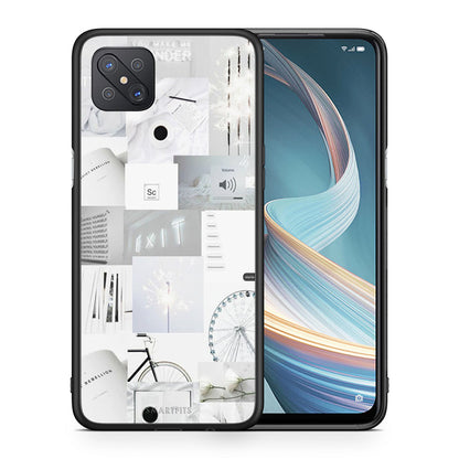 Θήκη Αγίου Βαλεντίνου Oppo Reno4 Z 5G Collage Make Me Wonder από τη Smartfits με σχέδιο στο πίσω μέρος και μαύρο περίβλημα | Oppo Reno4 Z 5G Collage Make Me Wonder case with colorful back and black bezels
