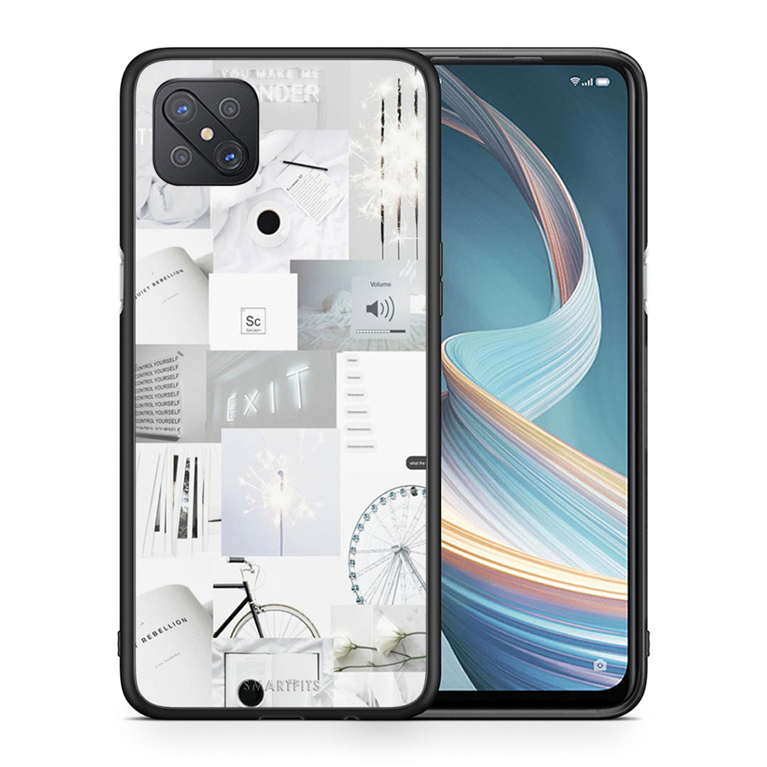 Θήκη Αγίου Βαλεντίνου Oppo Reno4 Z 5G Collage Make Me Wonder από τη Smartfits με σχέδιο στο πίσω μέρος και μαύρο περίβλημα | Oppo Reno4 Z 5G Collage Make Me Wonder case with colorful back and black bezels