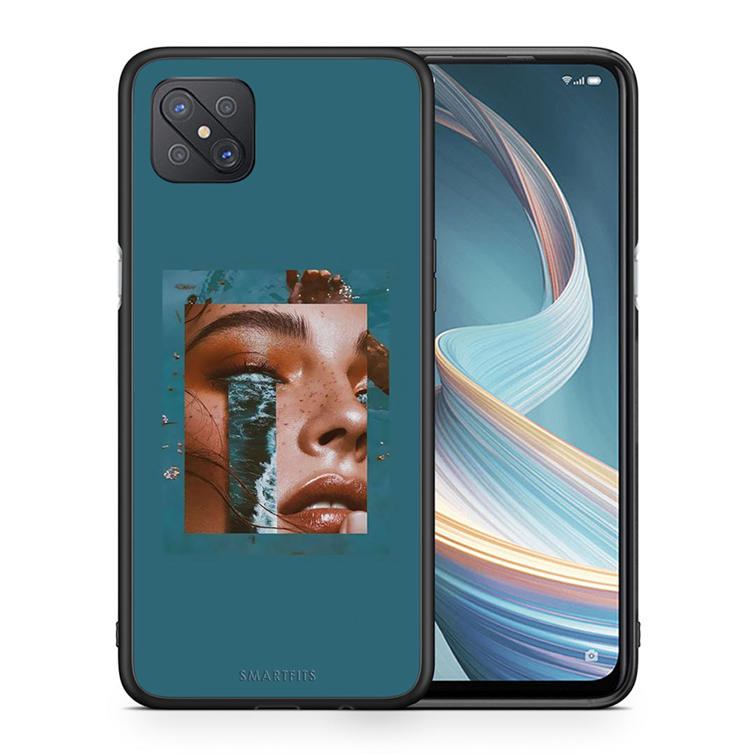 Θήκη Oppo Reno4 Z 5G Cry An Ocean από τη Smartfits με σχέδιο στο πίσω μέρος και μαύρο περίβλημα | Oppo Reno4 Z 5G Cry An Ocean case with colorful back and black bezels