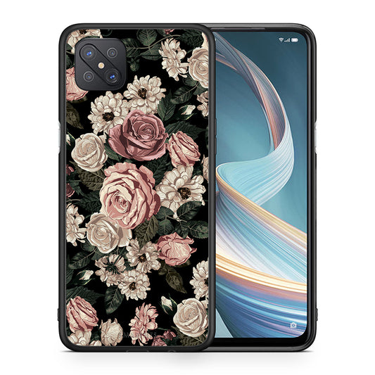 Θήκη Oppo Reno4 Z 5G Wild Roses Flower από τη Smartfits με σχέδιο στο πίσω μέρος και μαύρο περίβλημα | Oppo Reno4 Z 5G Wild Roses Flower case with colorful back and black bezels