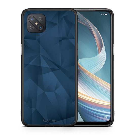 Θήκη Oppo Reno4 Z 5G Blue Abstract Geometric από τη Smartfits με σχέδιο στο πίσω μέρος και μαύρο περίβλημα | Oppo Reno4 Z 5G Blue Abstract Geometric case with colorful back and black bezels