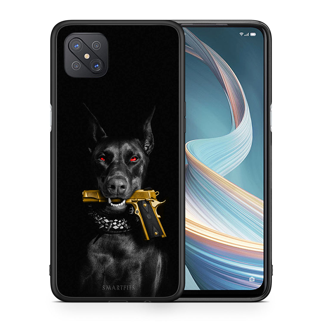 Θήκη Αγίου Βαλεντίνου Oppo Reno4 Z 5G Golden Gun από τη Smartfits με σχέδιο στο πίσω μέρος και μαύρο περίβλημα | Oppo Reno4 Z 5G Golden Gun case with colorful back and black bezels