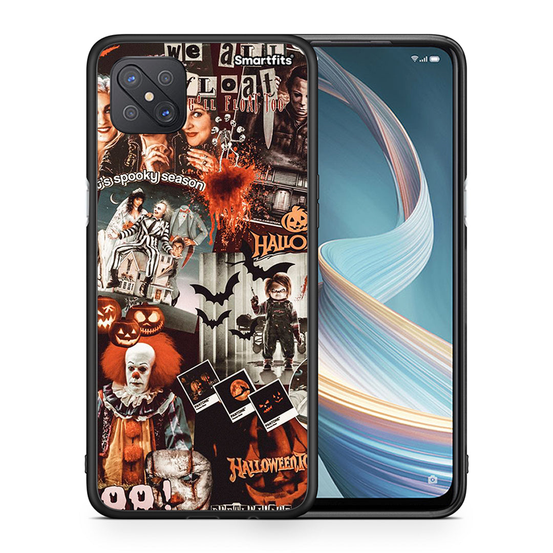 Θήκη Oppo Reno4 Z 5G Halloween Spooky Season από τη Smartfits με σχέδιο στο πίσω μέρος και μαύρο περίβλημα | Oppo Reno4 Z 5G Halloween Spooky Season case with colorful back and black bezels