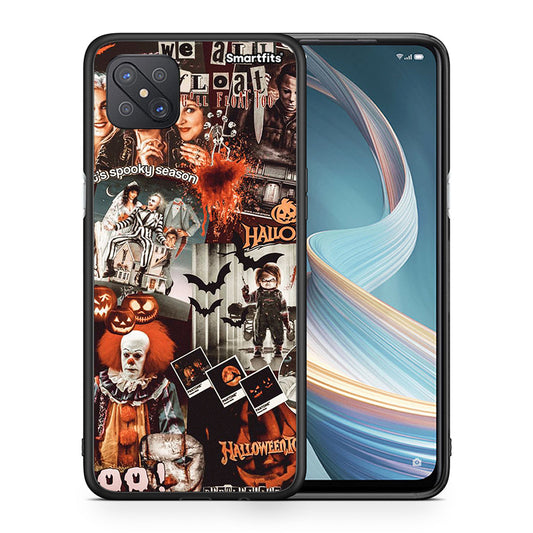 Θήκη Oppo Reno4 Z 5G Halloween Spooky Season από τη Smartfits με σχέδιο στο πίσω μέρος και μαύρο περίβλημα | Oppo Reno4 Z 5G Halloween Spooky Season case with colorful back and black bezels