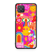 Thumbnail for Oppo Reno4 Z 5G Hippie Love θήκη από τη Smartfits με σχέδιο στο πίσω μέρος και μαύρο περίβλημα | Smartphone case with colorful back and black bezels by Smartfits