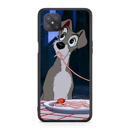 Oppo Reno4 Z 5G Lady And Tramp 1 Θήκη Αγίου Βαλεντίνου από τη Smartfits με σχέδιο στο πίσω μέρος και μαύρο περίβλημα | Smartphone case with colorful back and black bezels by Smartfits