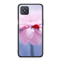 Thumbnail for Oppo Reno4 Z 5G Ladybug Flower θήκη από τη Smartfits με σχέδιο στο πίσω μέρος και μαύρο περίβλημα | Smartphone case with colorful back and black bezels by Smartfits